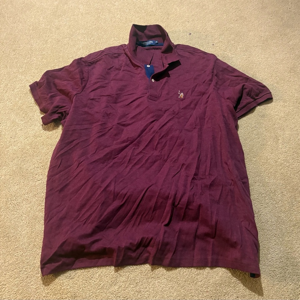 Red Polo Collared T-shirt